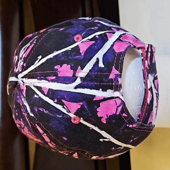 PABST CAP HAT PINK CAMO PURPLE BLACK ADJUSTABLE STRAP CAMOUFLAGE - Picture 5 of 9